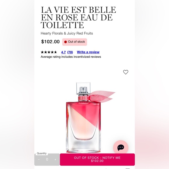 Lancôme - NWT La Vie Est Belle En Rose L’Eau De Toilette - BRAND NEW/NEVER USED - Picture 4 of 8